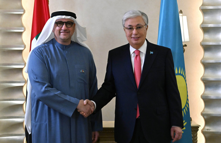 President Kassym-Jomart Tokayev meets with CEO of Masdar Mohamed Al-Ramahi and CEO of ADNOC’s Refining and Marketing Division Khaled Salmin